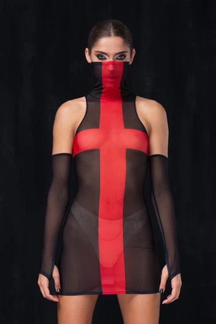 Crucifix Dress bad015