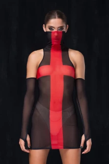 Crucifix Dress bad015
