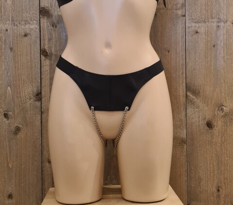 Leren Open Kruis Slip SUBslipketting