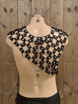 Schouderstuk Leer-RVS Sch05-BlackMetalrings 2