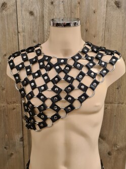 Schouderstuk Leer-RVS Sch05-BlackMetalrings 1