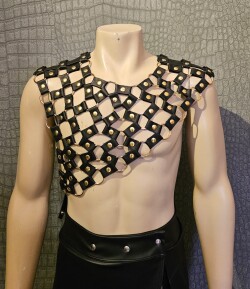 Schouderstuk Leer-RVS Sch05-BlackMetalrings 4