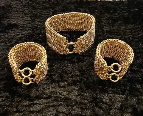 Chain Collar & Cuffs Woman Chiq12