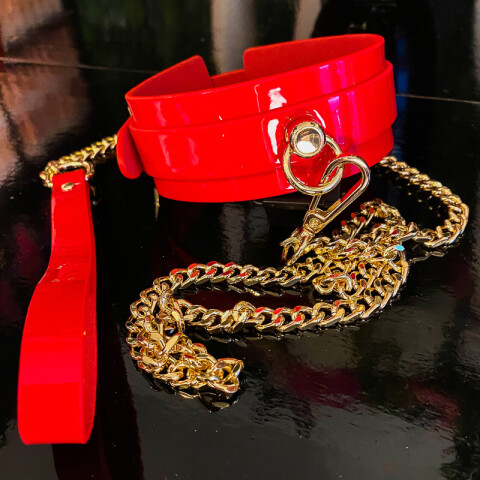 High Gloss Collar & Leash KD-LFHG888
