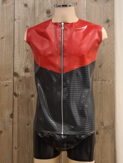 Latex Shirt Two-Tone L-399