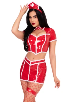 Red Nurse Costume 87258 3