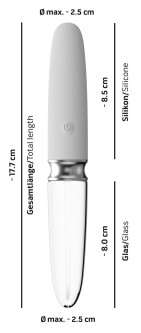 Glas & Siliconen Straight Vibrator 555967 9