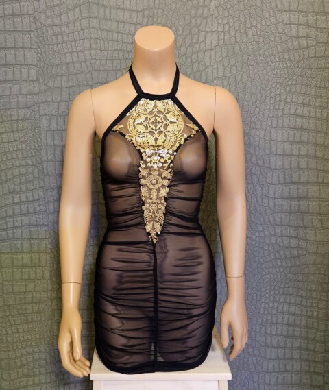 Gouden Pailletten Jurk MDA463